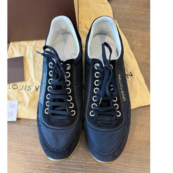 Louis Vuitton Navy Racing Sneakers Shoes Men size US 11 w/ Box + Dust Bags main image 6